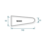 Bezug Nomex blau 140x50x25