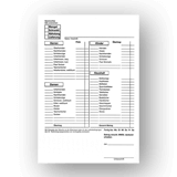 Wäscheliste DIN A4 Hochformat