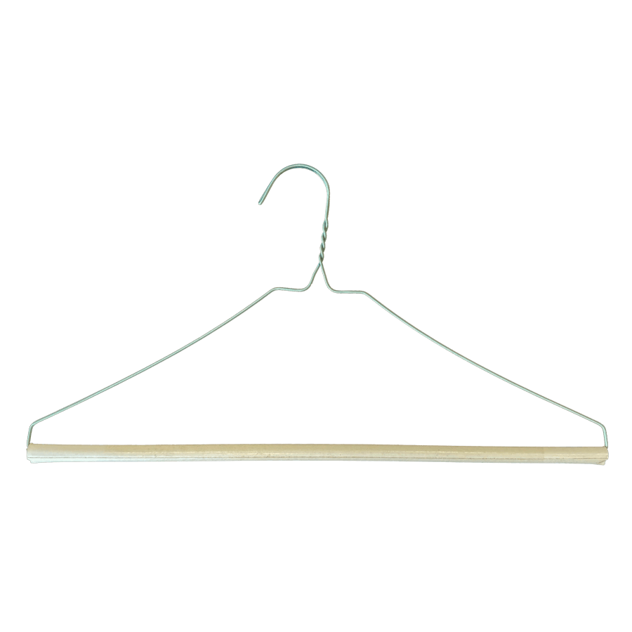 Drahtbügel mit Papprolle