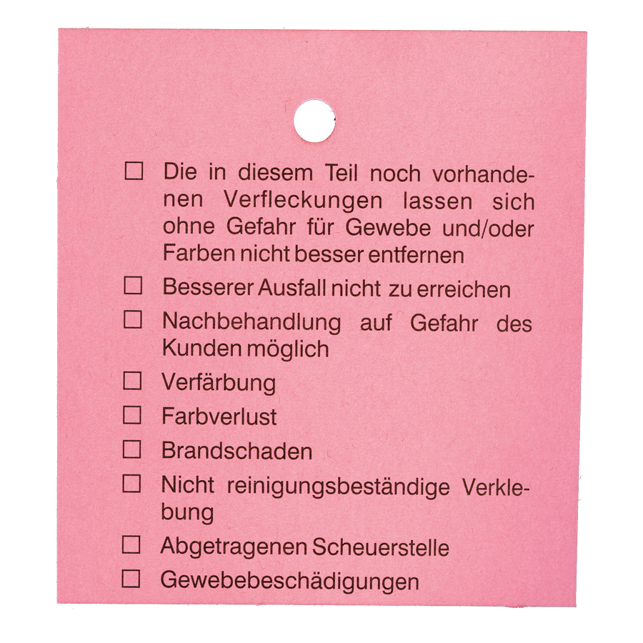 Fleckenzettel rosa 1000 Stück