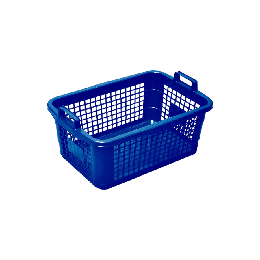 Wäschekorb, 45 l, blau
