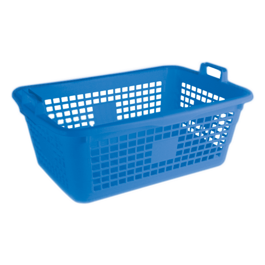 Wäschekorb, 85 l, blau