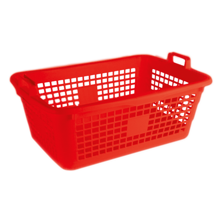 Wäschekorb, 85 l, rot
