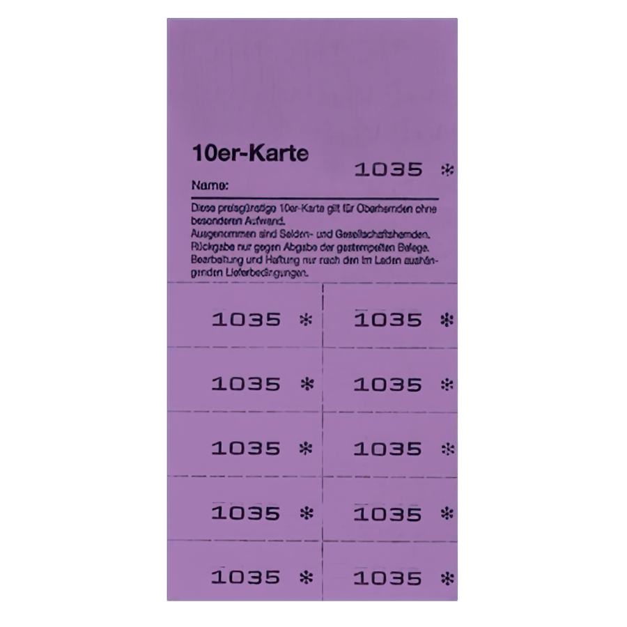 Zehnerkarten lila